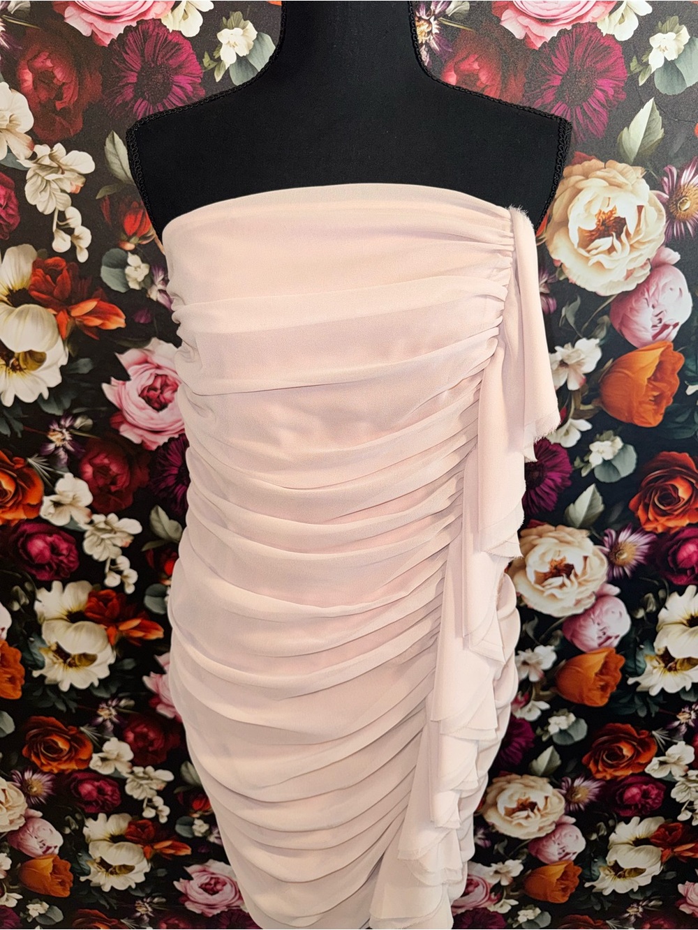 Express Strapless Ruched Cocktail Dress in Light Pink, Size 10, NWT - Picture 5 of 15